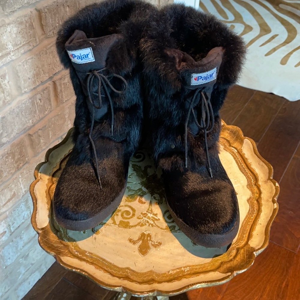 Black fur Linda snow boots
